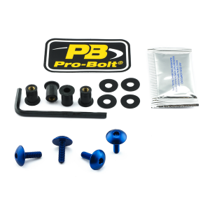 Screen Bolt Aluminium Blue