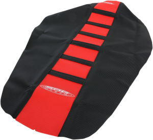 6-rib Gripper Seat Cover Black, Red, 1, nordicamoto.ro