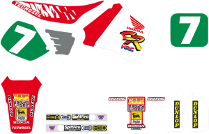 Graphics Kit Green, Red, White, 2, nordicamoto.ro