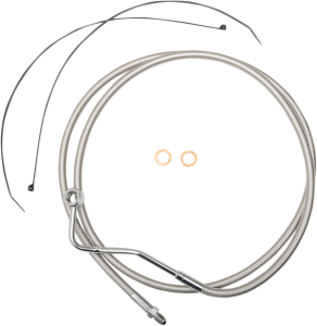 Designer Series Dot Abs-specific Mid Brake Line Kit Silver, Polished