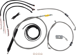 Complete Stainless Braided Handlebar Cable/brake Line Kit Silver