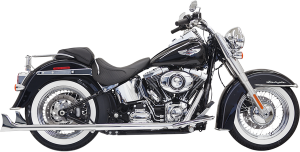 Fishtail True Dual Exhaust System Chrome, 1, nordicamoto.ro