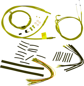 Complete Stainless Braided Handlebar Cable/brake Line Kit Silver, 1, nordicamoto.ro
