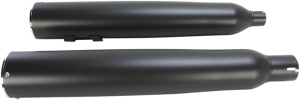 Powr-flo Slip-on Mufflers Black, 2, nordicamoto.ro