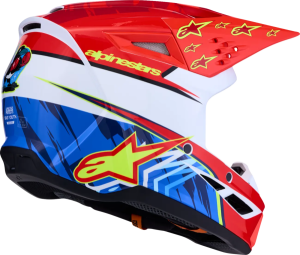Casca Copii Alpinestars SM3 Falcon Rosu/Alb/Albastru S, 2, nordicamoto.ro