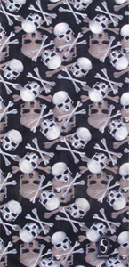 Skull Neck Tube Black, White, 3, nordicamoto.ro