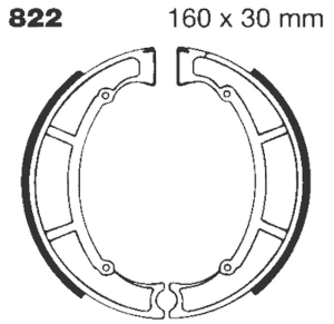 (r)g(r) Grooved Brake Shoe, 1, nordicamoto.ro