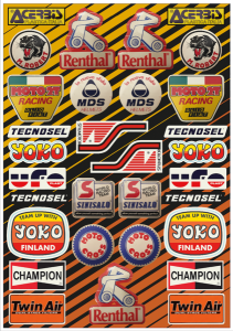 Sticker Sheet Black, Orange, Multi