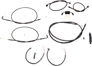 Complete Midnight Braided Handlebar Cable/brake Line Kit Black