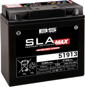 Sla Max Factory- Activated Agm Maintenance-free Battery [60873] Black