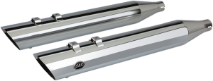 Slash Cut Slip-on Mufflers Chrome
