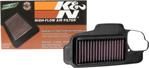 High-flow Air Filter Black, Red, 3, nordicamoto.ro