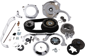 2(r) Open Belt Drive Kit With 2-piece Motor Plate Chrome, Polished 51, 2, nordicamoto.ro