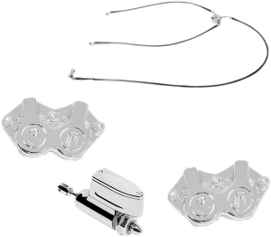 4-piston Rear Caliper/brake Kit For H-d Fl Trike Chrome