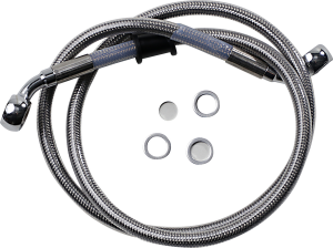 Stainless Steel Brake Line Kit Silver, Clear-coated