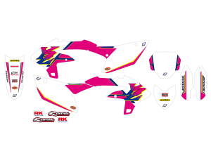 Graphic Kit Retro White, Pink, 2, nordicamoto.ro