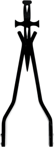 Daggertude Styled Sissy Bar Sticks Black, 2, nordicamoto.ro