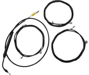 Standard Midnight Braided Handlebar Cable/brake Line Kit Black, 1, nordicamoto.ro