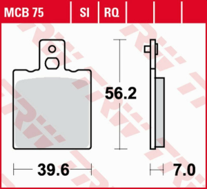 Placute frana spate TRW Organice SPORT APRILIA AF-1 250 '90 -/RS 250 '95 -/DUCATI MONSTER 600/620/695/750/800/900/996/1000 '98 -'08/MOTO GUZZI V75/V10/ V11 '91 -'06