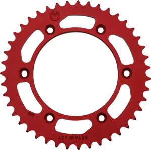 MOOSE RACING Pinion spate din aluminiu, roșu, 1, nordicamoto.ro