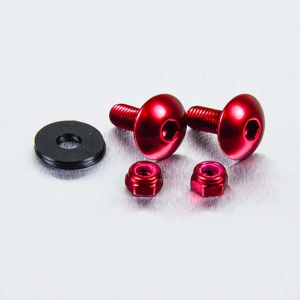 License Plate Screws Red