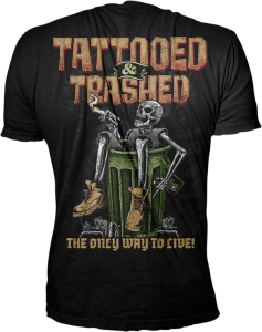 Tattooed & Trashed T-shirt Black 5XL, 3, nordicamoto.ro