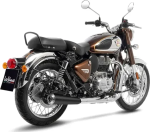 Tobă de eșapament LeoVince Classic Racer Black Edition Slip-On pentru Royal Enfield Meteor 350 (2021-2025), 2, nordicamoto.ro