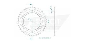 Pinion standard spate 520 negru, 2, nordicamoto.ro