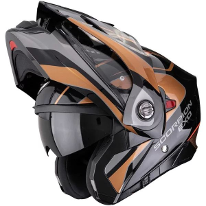 Casca flip-up touring/adventure SCORPION ADX-2 KAMPS L Gri/Rosu, 2, nordicamoto.ro