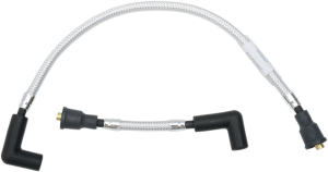 Braided Spark Plug Wire Silver, Chrome, 1, nordicamoto.ro