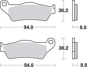 Ls Street Excel Sintered Rear Brake Pads, 1, nordicamoto.ro