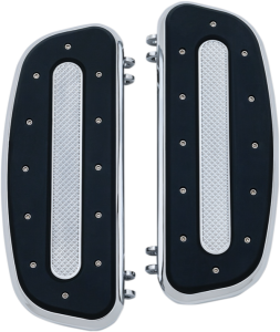 Heavy Industry Driver And Passenger Floorboards Black, Silver, 1, nordicamoto.ro