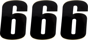 Vinyl Race Numbers Black, 1, nordicamoto.ro