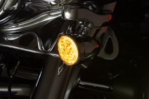 Led Lighted Fang® Front Signal Light Inserts With Bezel Chrome, 4, nordicamoto.ro