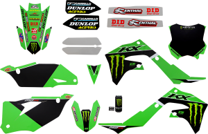 Complete Graphics Kit Black, Green, 1, nordicamoto.ro