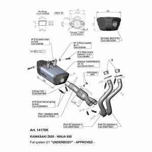 Underbody Full-system Exhaust Black, Silver, 5, nordicamoto.ro