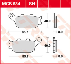 Sh Series Sindered Rear Brake Pads, nordicamoto.ro