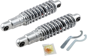 Premium Ride-height Adjustable Shocks Black, Chrome, 2, nordicamoto.ro