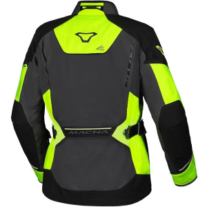 Geaca textil impermeabila touring/adventure MACNA MUNDIAL S Gri/Negru/Rosu, 5, nordicamoto.ro