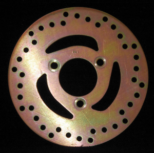 Round D-series Scooter Brake Rotor Gold, Stainless Steel, Zinc, 1, nordicamoto.ro