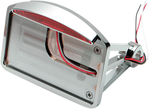 Side Mount Half-moon Led Taillight And License Plate Mount Chrome