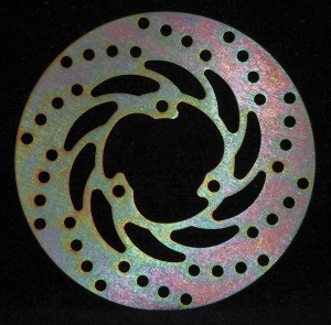 Round D-series Fixed Offroad Brake Rotor Gold, Zinc, 1, nordicamoto.ro