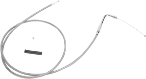 Stainless Braided Throttle Cable Silver