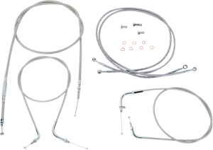 Stainless Handlebar Cable/line Kit Silver, 1, nordicamoto.ro