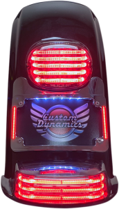 Turn Signal Eliminator With Tri Radius Illuminated Plate Frame Amber, White