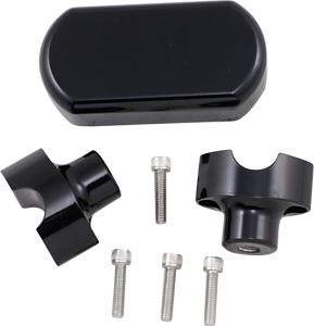 Solid Handlebar Riser & Top Clamp Kit Black, 1, nordicamoto.ro
