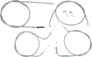 Stainless Handlebar Cable/line Kit Silver, 1, nordicamoto.ro