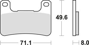 Placute frana fata TRW Sinterizate RACING KAWASAKI HP2 '18-/ZX10R '08-'15/SUZUKI GSXR 600/750 '04-'10/GSXR 1000 '04-'11/GSXR 1300 '08-'12