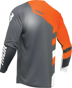 Tricou Copii Thor Sector Checker Gray/Orange L, 2, nordicamoto.ro