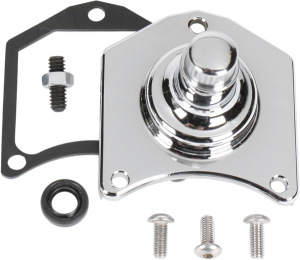 Solenoid End Cover Starter Button Chrome